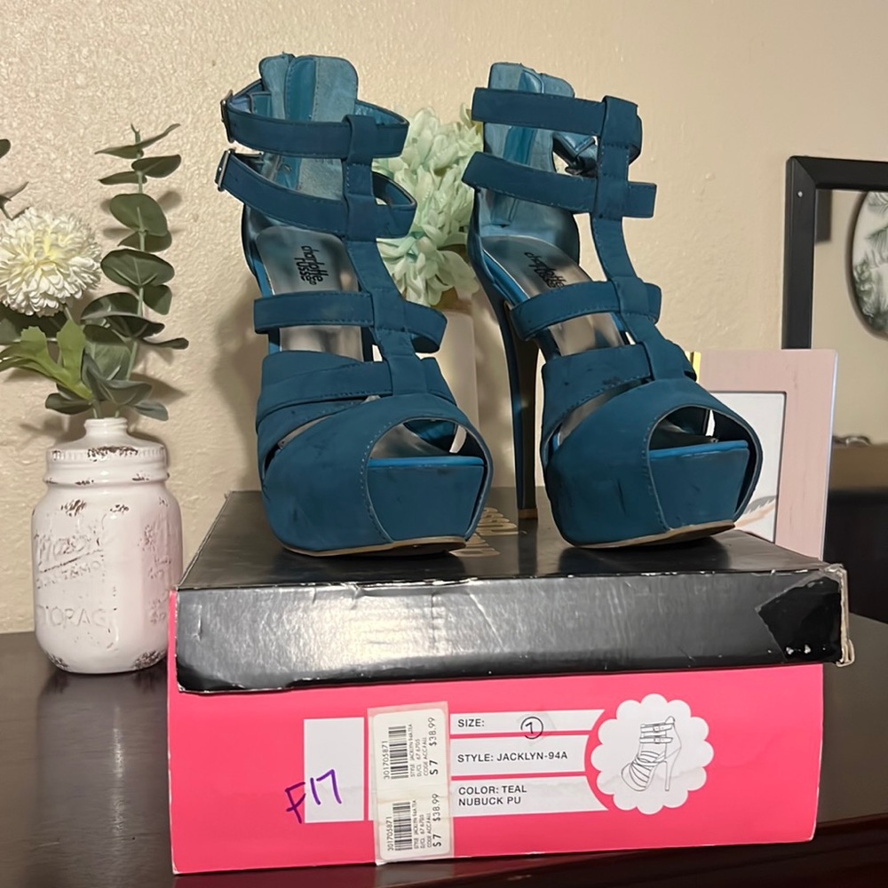 Teal Suede Pumps